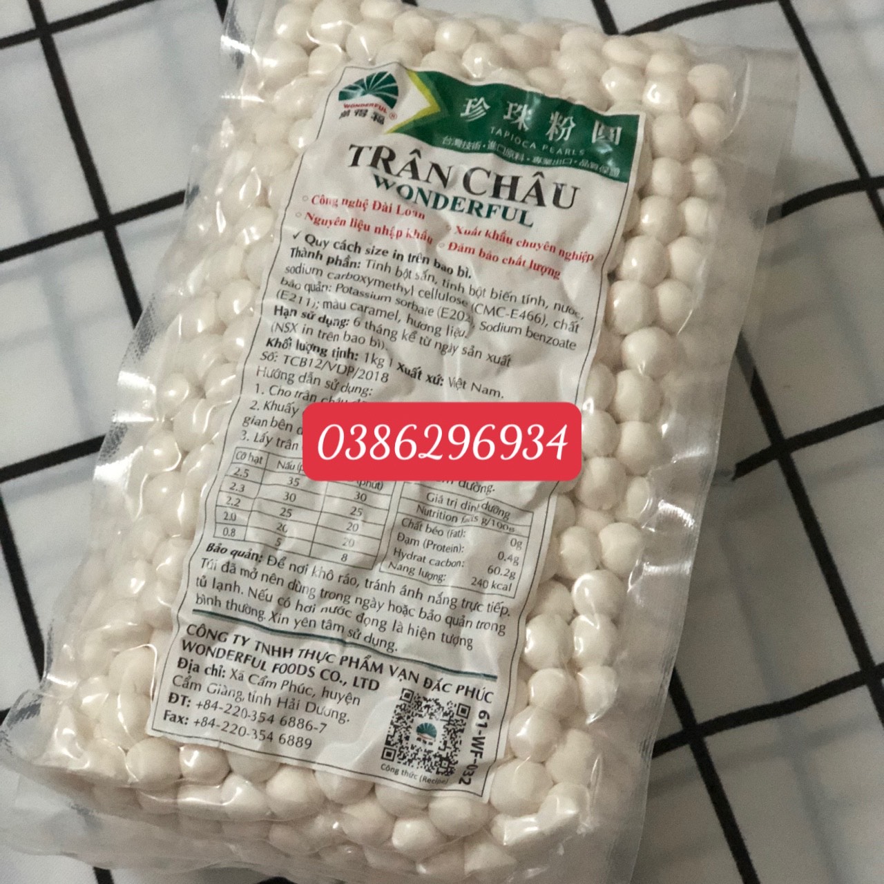 Trân Châu Đen Trắng Wonderful 1Kg