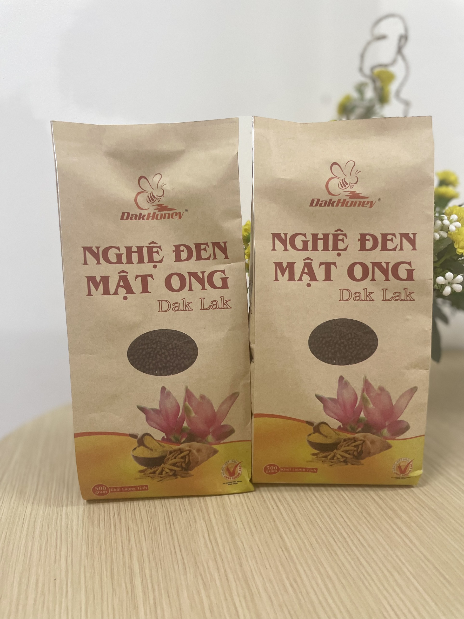 COMBO 2 TÚI NGHỆ ĐEN MẬT ONG DAKHONEY 500G