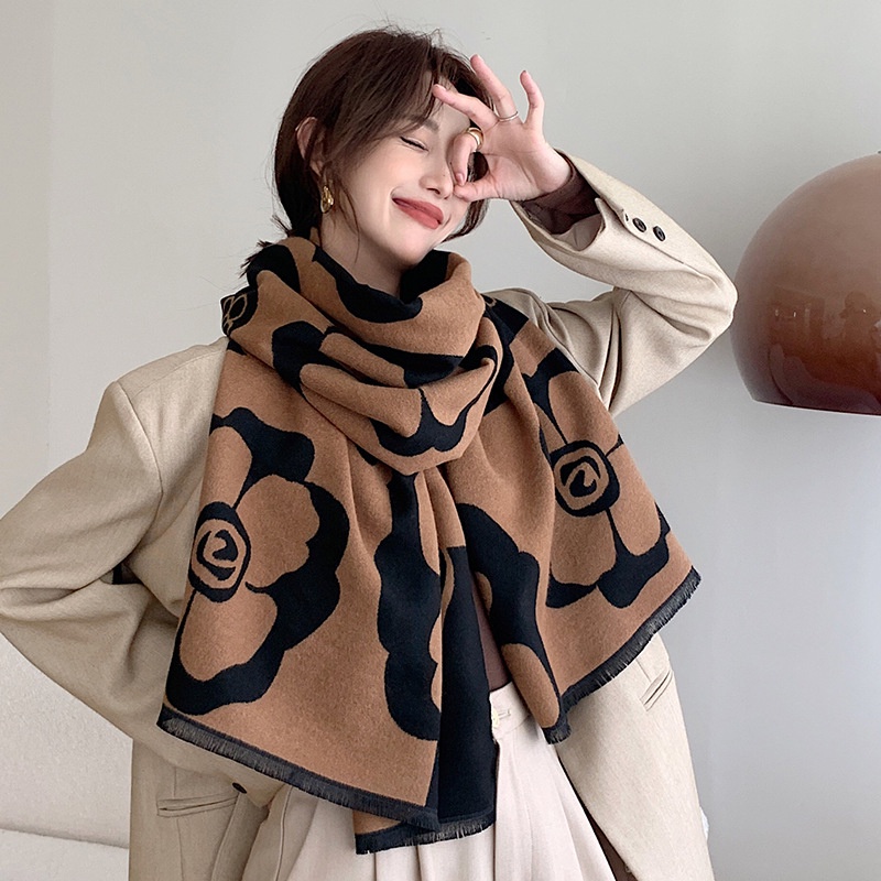 Khăn choàng cổ cao cấp nữ dài đẹp len Cashmere thu đông phiên bản Hàn Quốc ấm áp phù hợp với mọi lứa tuổi KL25 tacado