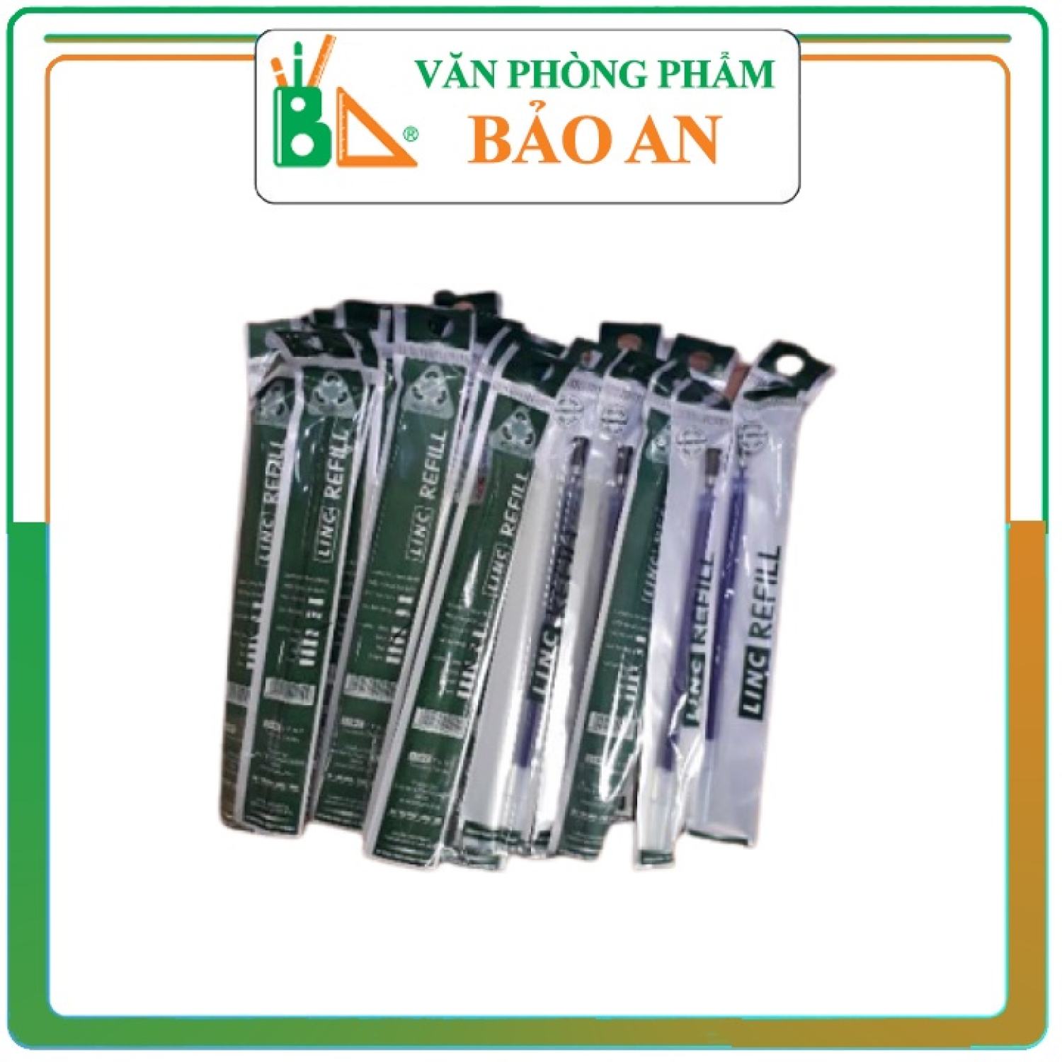 Túi 10 ruột bút nước linc ấn độ 0.5mm- văn phòng phẩm bảo an
