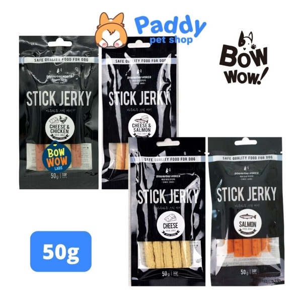 Đồ dùng cho thú cưng đồ ăn Đồ chơi✆◑   Que Jerky BowWow Thịt   Phô Mai Snack Cho Chó (50g)