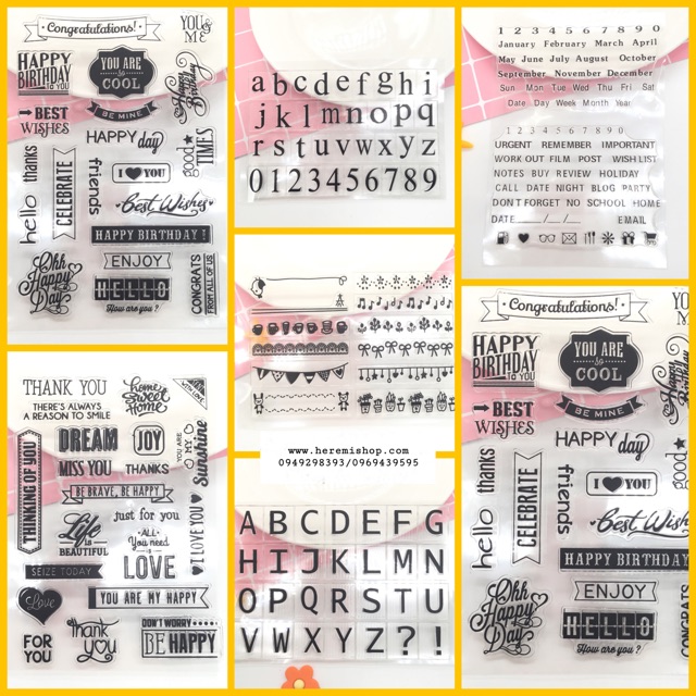 Clear stamp - con dấu trang trí sổ