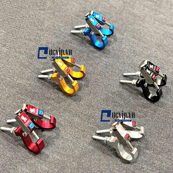 [HCM]Bộ 2 Móc Treo Đồ Xe Máy Nhôm Màu Có Nút Bấm INBOX LẤY MÀU