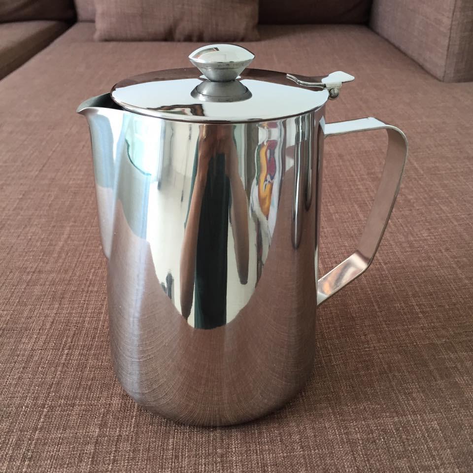 [Hcm]Stainless Steel Milk Frother with Lid 1000ml- 1500Ml-2000Ml