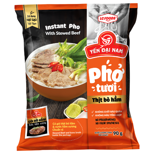 Phở tươi lc foods thịt bò hầm gói 90g cb 10 gói - 10228