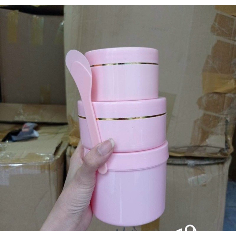 [Giá Sỉ] Hủ đựng kem 100g 200g 500g hồng phấn