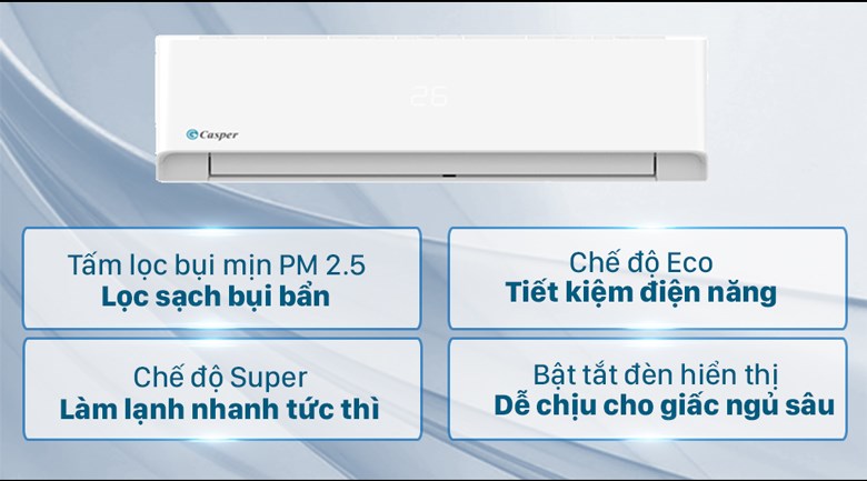 [TRẢ GÓP 0%]Điều hòa Casper 12000btu 1 chiều LC-12FS32