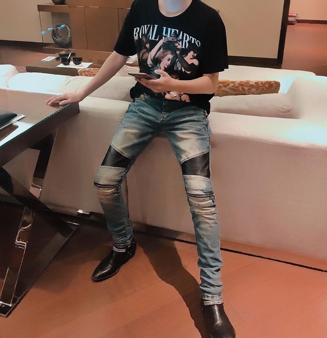 Quần nam MIKENCO Biker jean blue