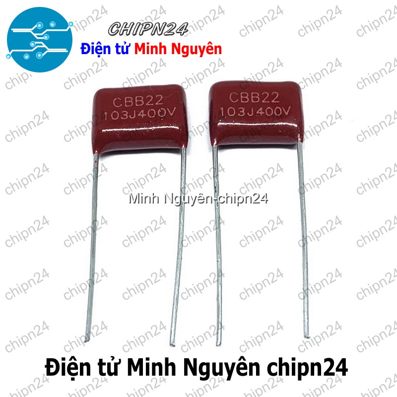 [5 con] (F230) Tụ CBB 400V 103J P=10mm (103 10nF 0.01uF) - HH001185
