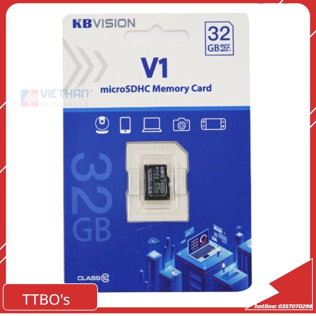 Thẻ nhớ 32GB 64GB KBVISION Ultra Class 10 - 95 Mb/s