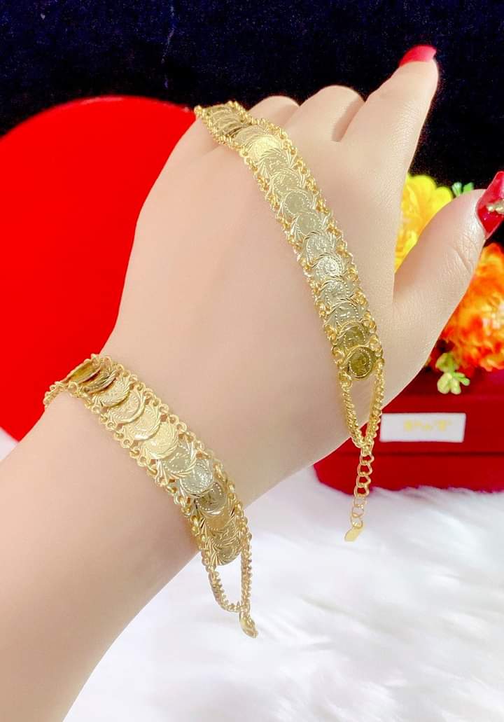 Lắc Tay Nữ Mạ Vàng 18K , 24K Đồng Tiền Mã 115R1003 - Bền Màu - Cực đẹp nhé quý khách
