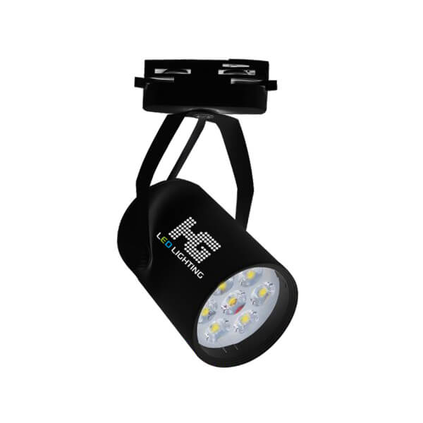 Bộ 2 đèn led rọi ray 7w vỏ đen ánh sáng trắng