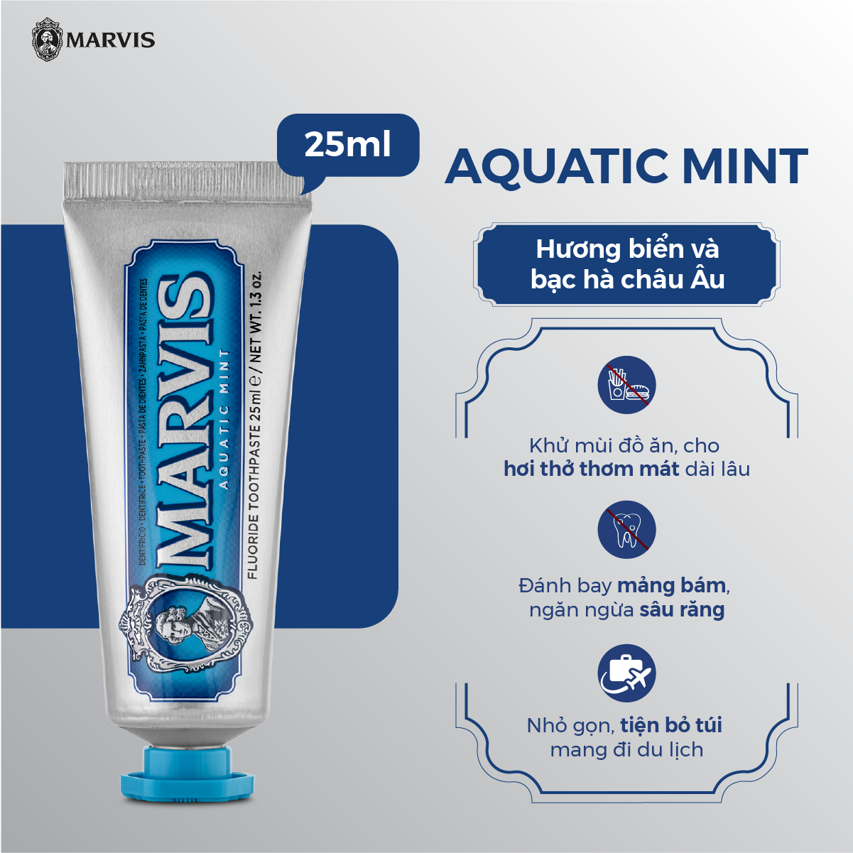 Kem đánh răng Marvis 25ML Full Flavour Collection