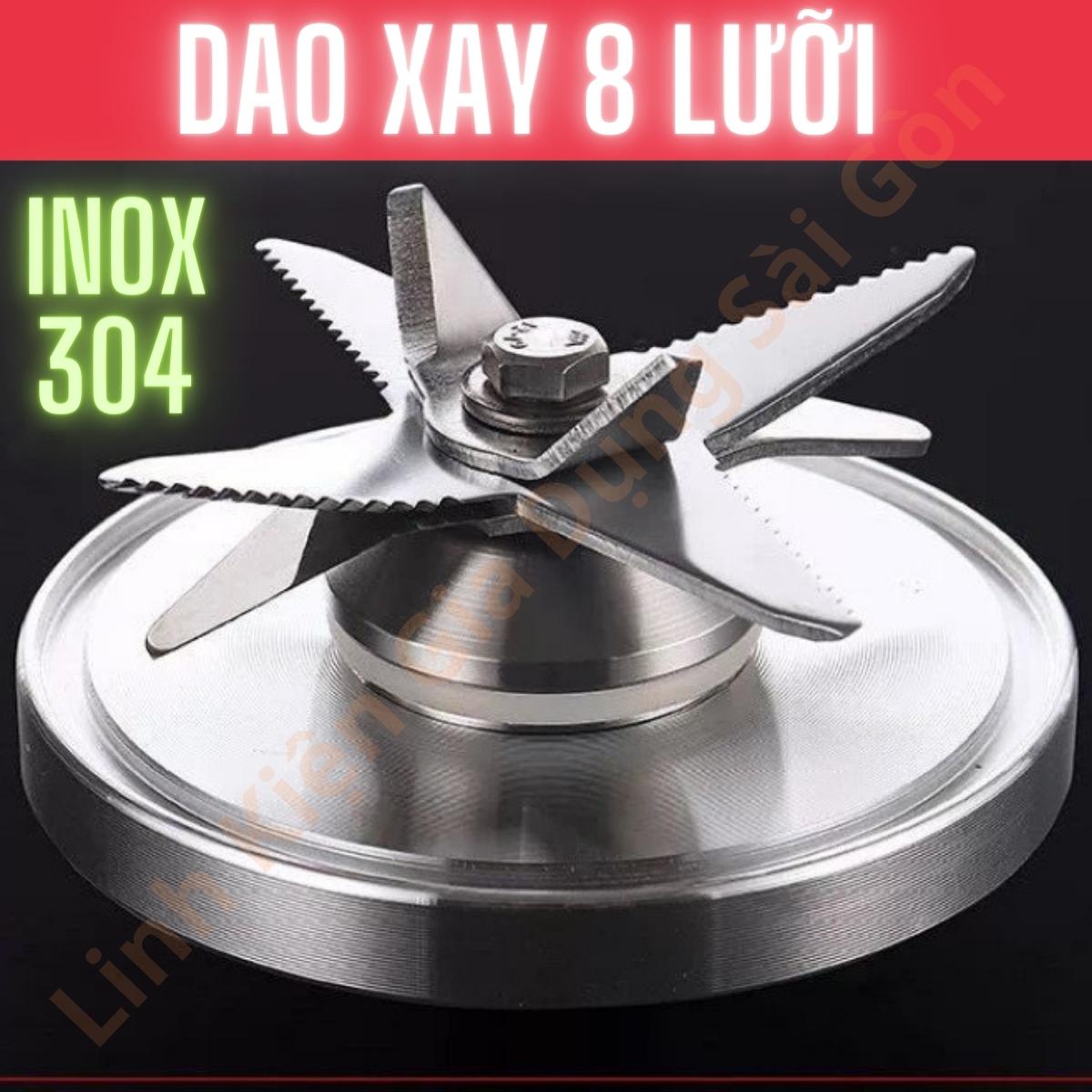 Ca xay sinh tố công nghiệp cối nhựa pc ly xay 2 lít dao inox 304 8 lưỡi nhông 12 khía khóa dao bằng nhôm