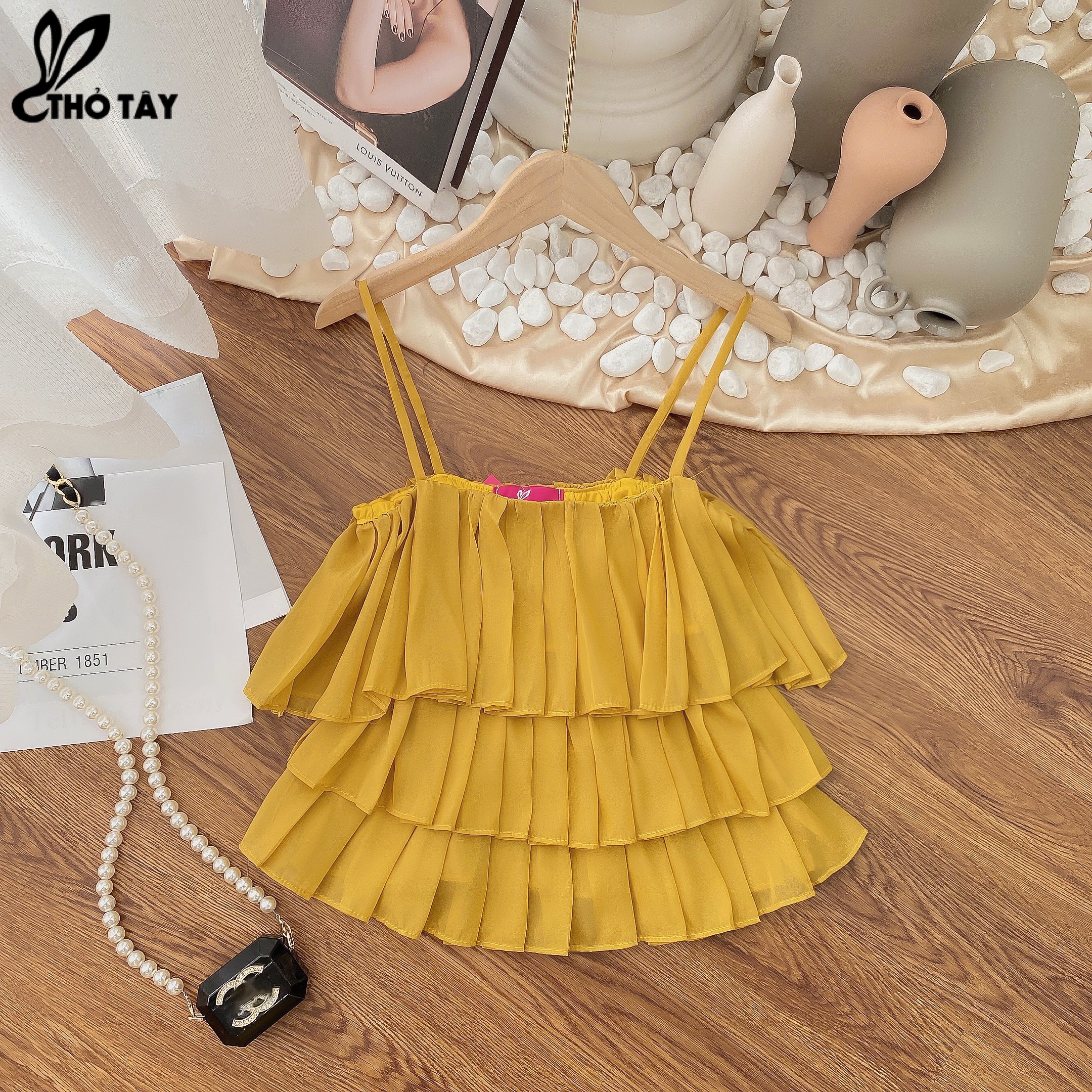 Áo Kiểu Nữ Dây Phối Tầng - THỎ TÂY A169Cx185