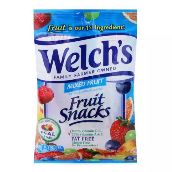 Thùng 90 Gói Kẹo Dẻo Trái Cây Welch's Mixed Fruit