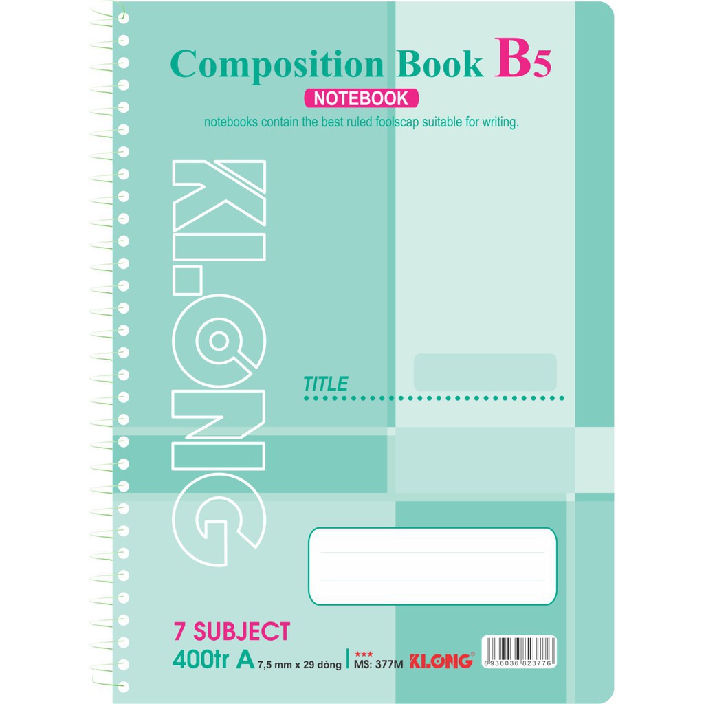 Sổ Klong lx đơn B5 - 400 trang; MS 377M - khách sỉ ib