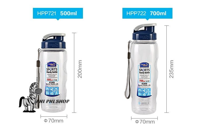 [HCM]Bình nước thể thao Lock&Lock Handy Bottle 500ml ABF721  700ml ABF722