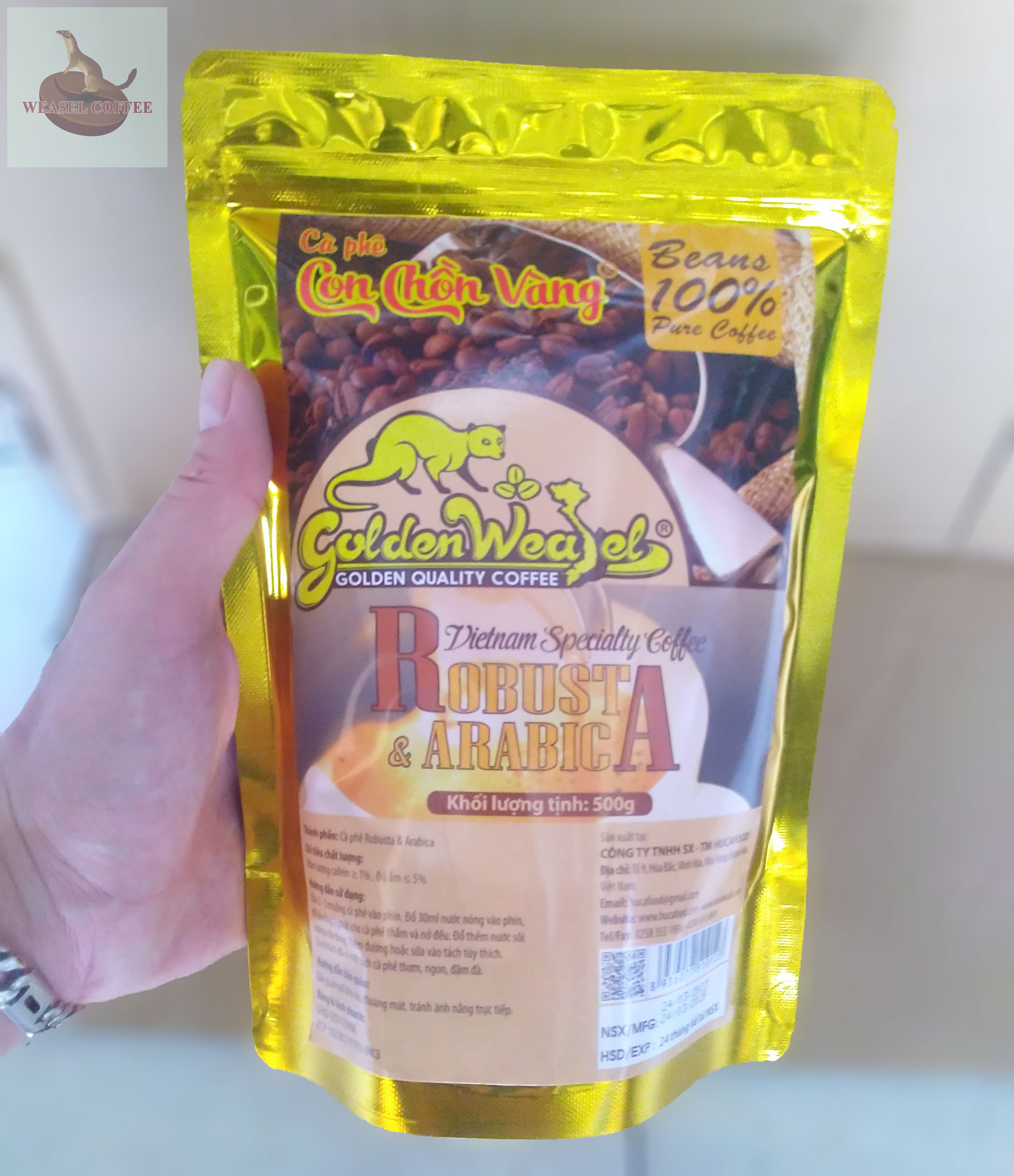 Cà Phê Arabica & Robusta - Túi Zipper 500g