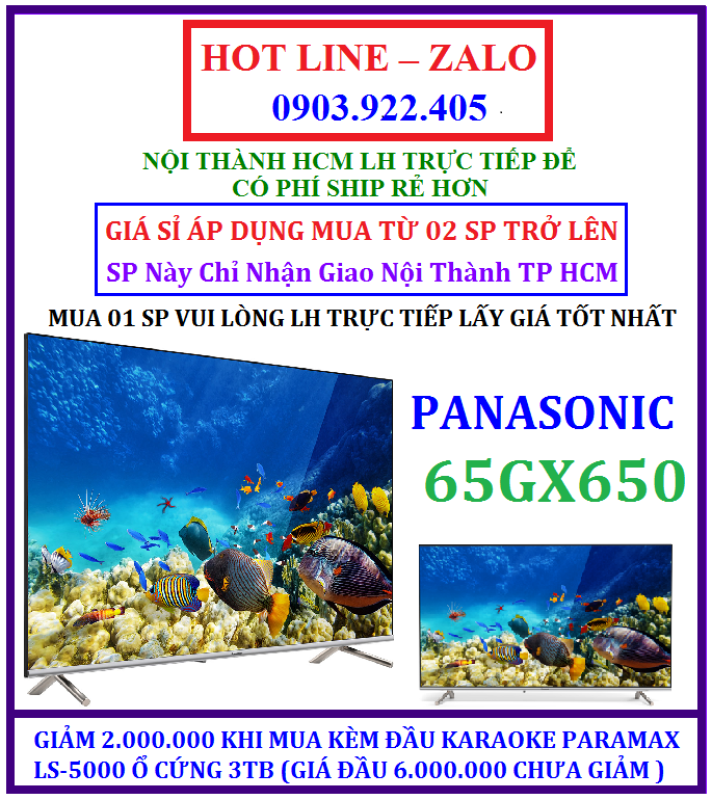 Bảng giá Smart Tivi 4K Panasonic 65 Inch TH-65GX650V CHÍNH HÃNG