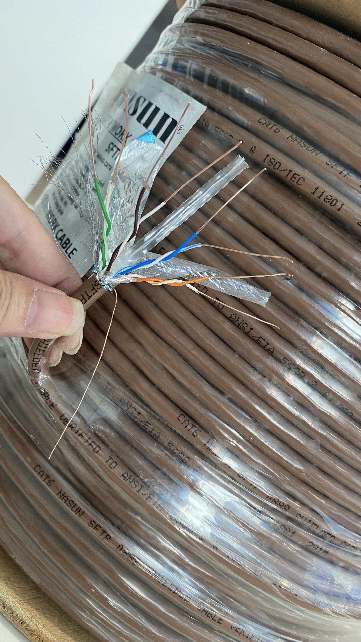 (Cuộn 305m). Dây mạng Cat6 SFTP Nasun SFTP 0888