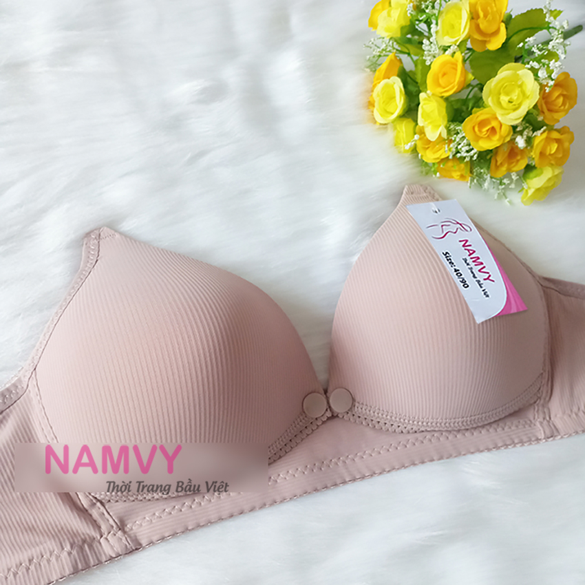 Áo lót bầu cho con bú cotton lụa tăm mềm mát