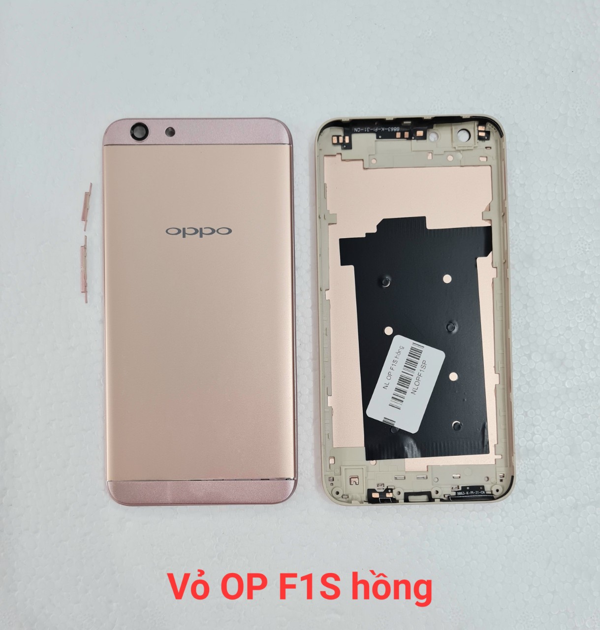 Vỏ, khe sim Oppo F1S (vỏ vàng, hồng kèm nút bấm)