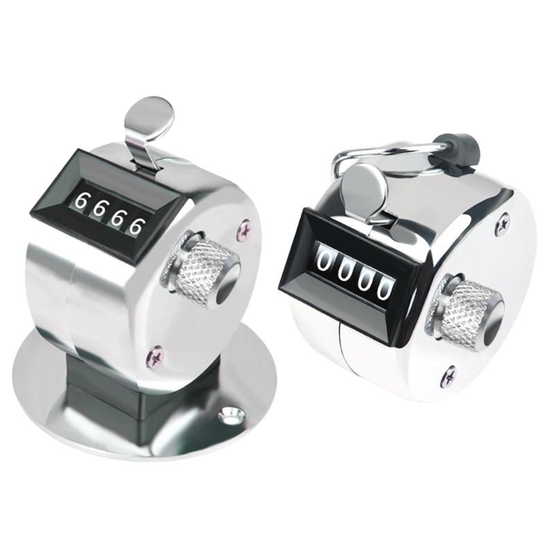Portable 4 Digit Number Handheld Tally Counter Mini Mechanical Digital Counting Hand Click Golf Clicker