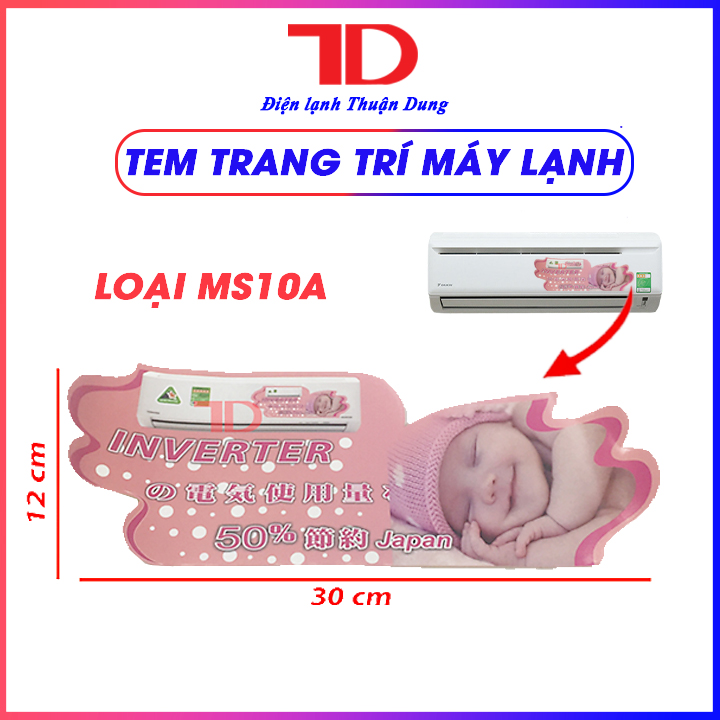 Tem trang trí nội địa Nhật, tem trang trí máy lạnh máy giặt tủ lạnh nội địa Nhật
