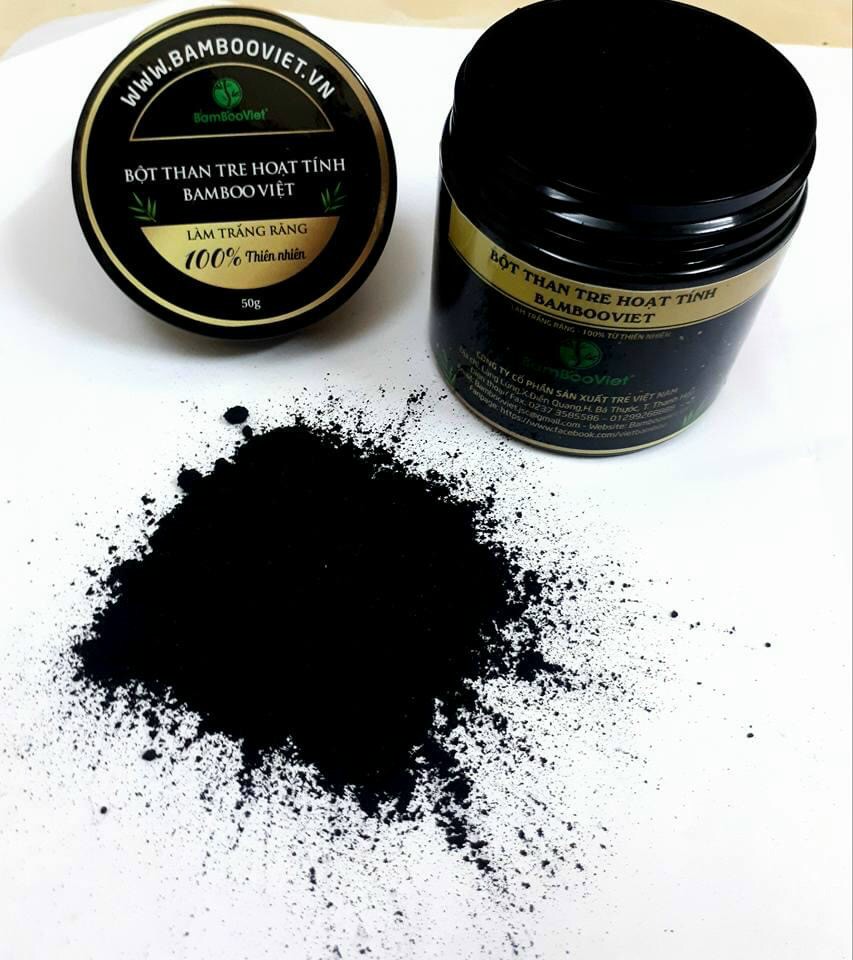 Bột Than Tre Hoạt Tính Trắng Răng (100g)