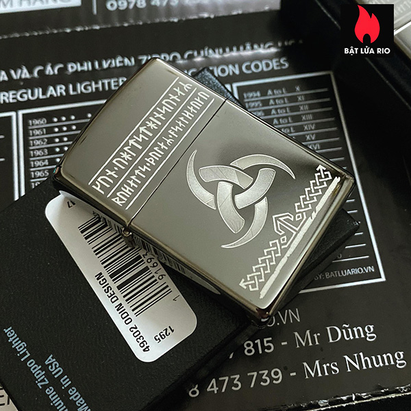 Zippo 49302 - zippo odin design black ice®