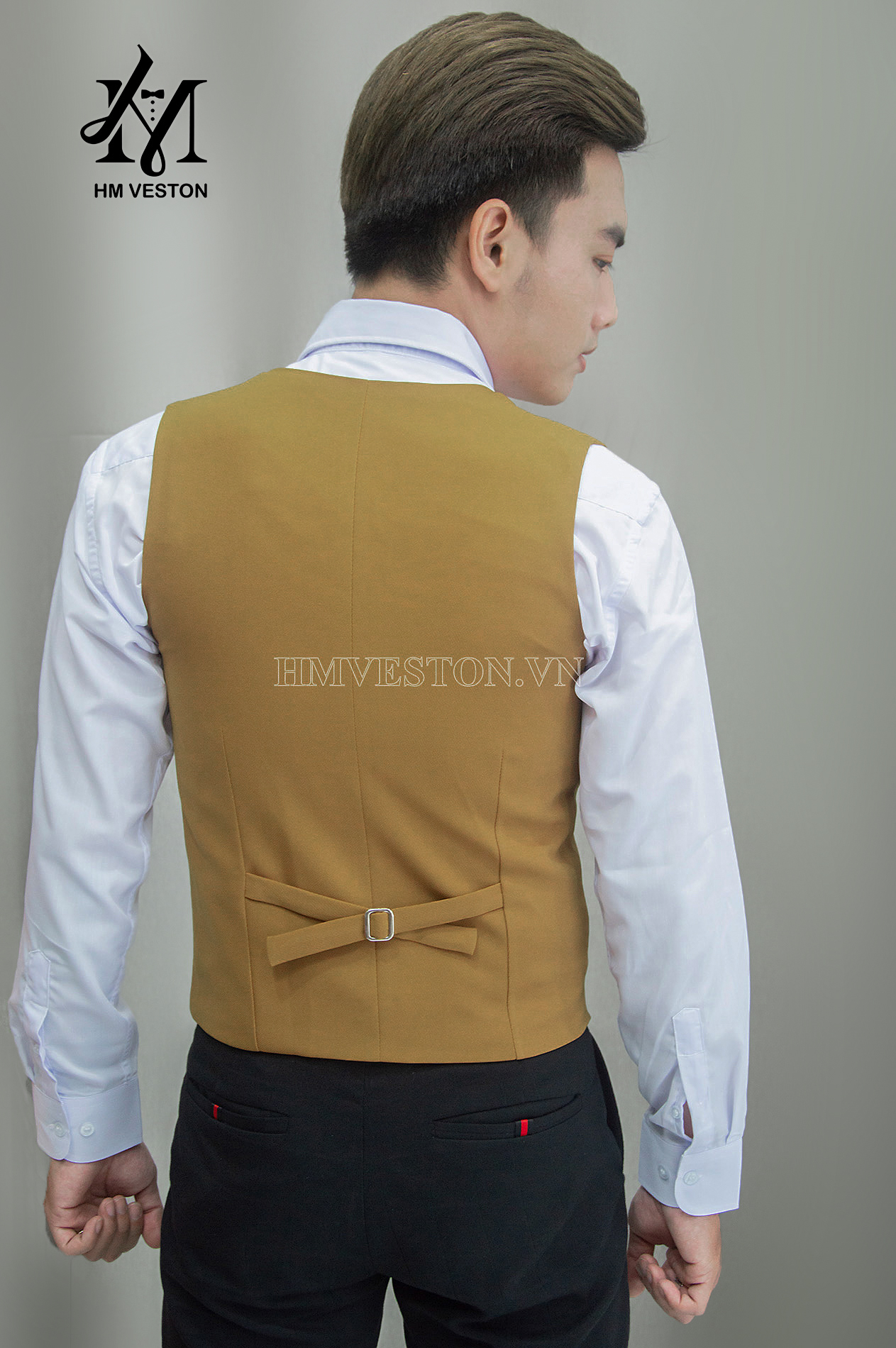 [HCM]Áo Gile Nam Phong Cách Màu Đồng Form Ôm