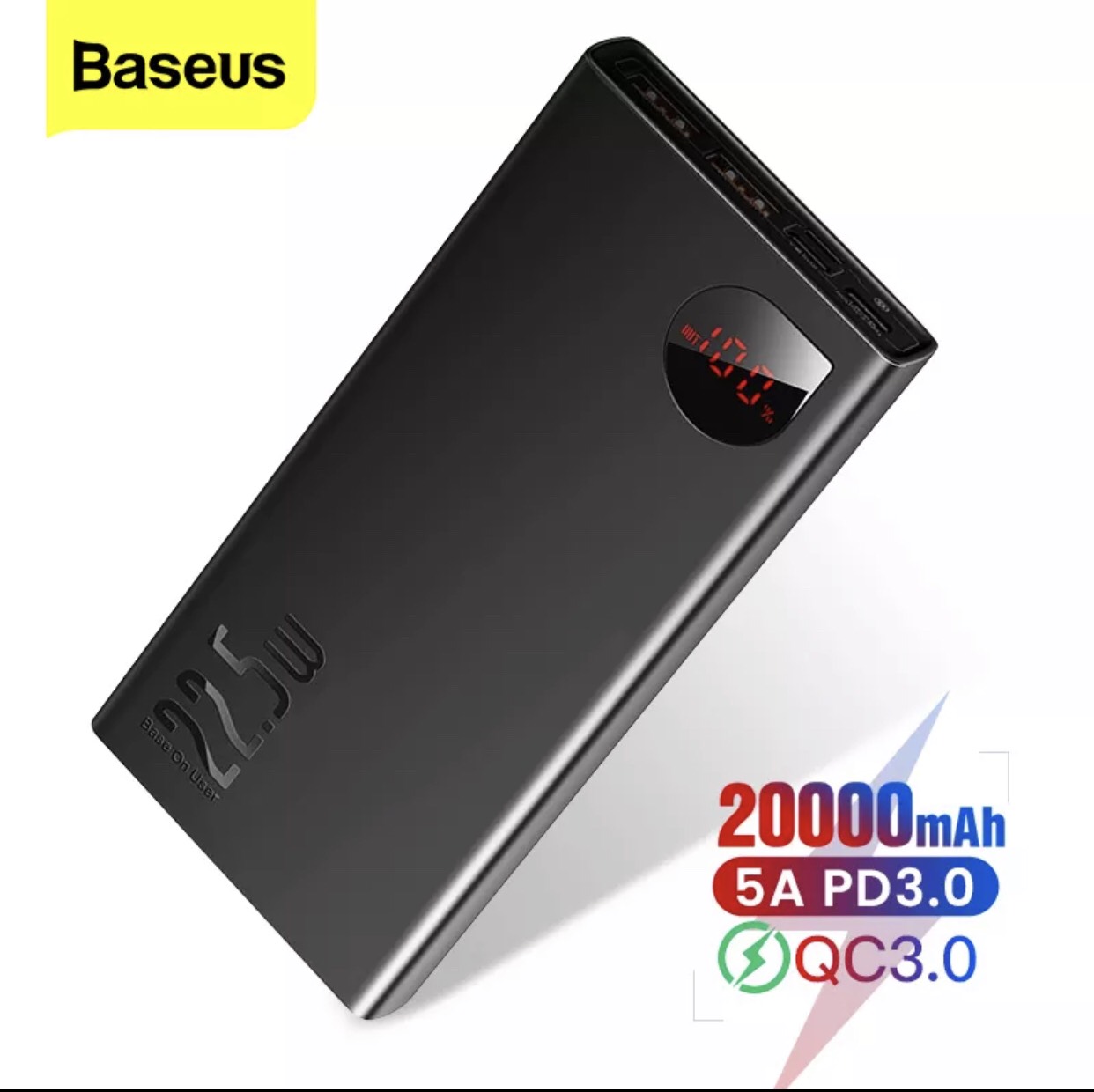 Baseus Pin sạc dự phòng siêu nhanh Baseus Adaman 22.5W Metal Digital Display Quick Charge Power Bank