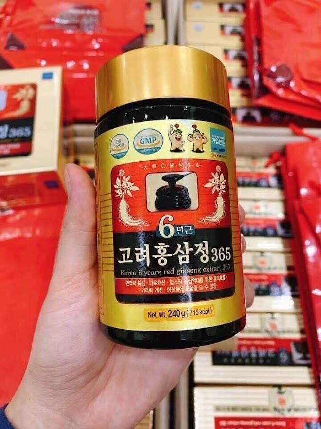 Cao hồng sâm 365 hàn quốc, hộp 2 lọ và 4 lọ, 240ml/lọ