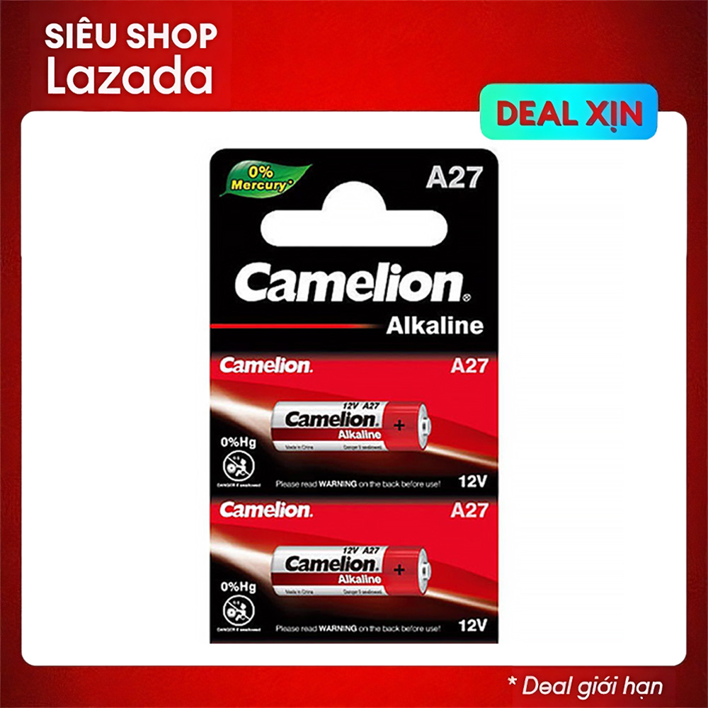 2 Pin Camelion A27 Alkaline điện áp 12V