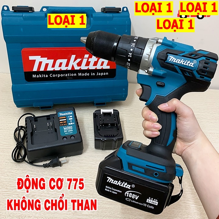 MÁY KHOAN TỪ MAKITA 188V, KHÔNG CHỔI THAN