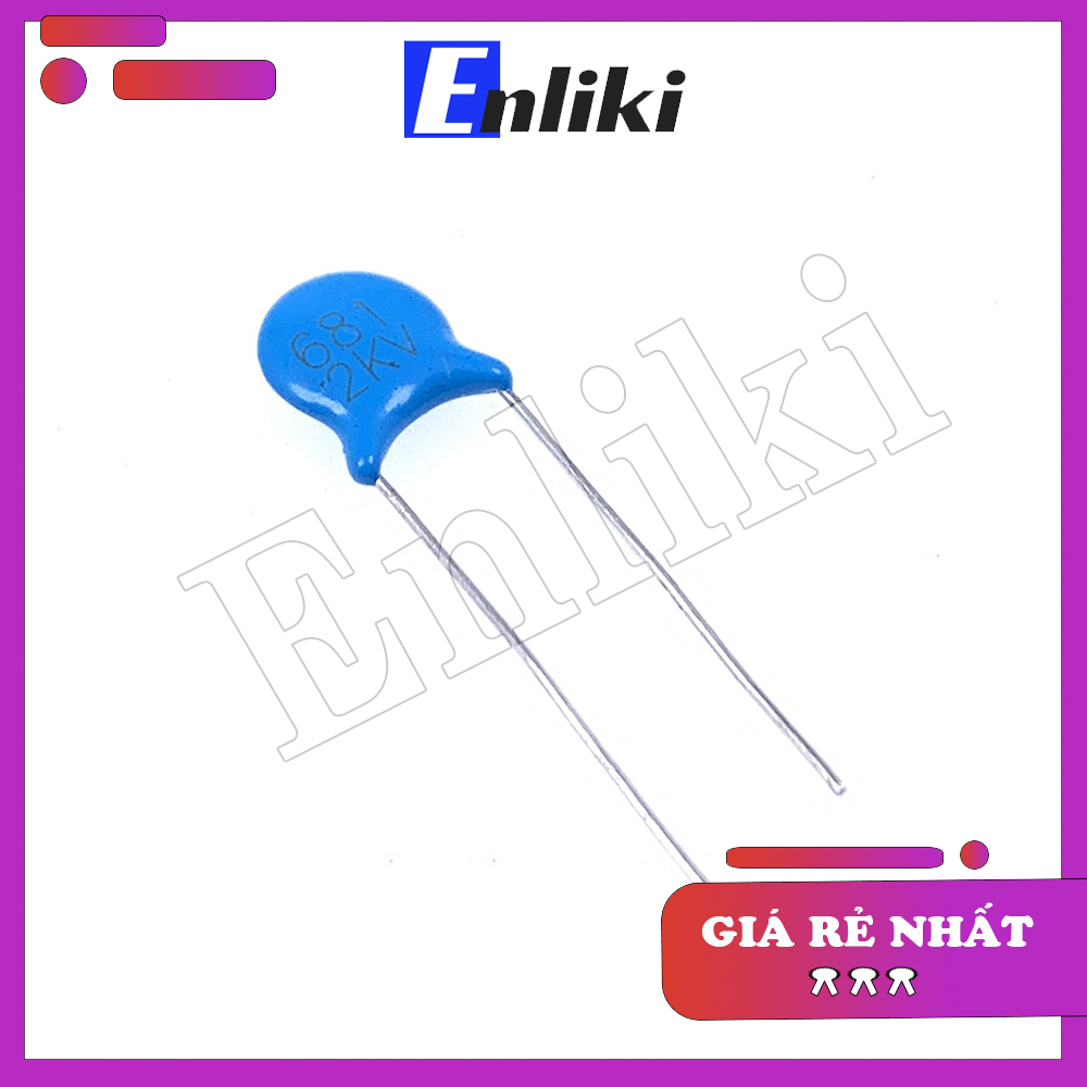 5 Chiếc Tụ Cao Áp 680pF 2KV 681