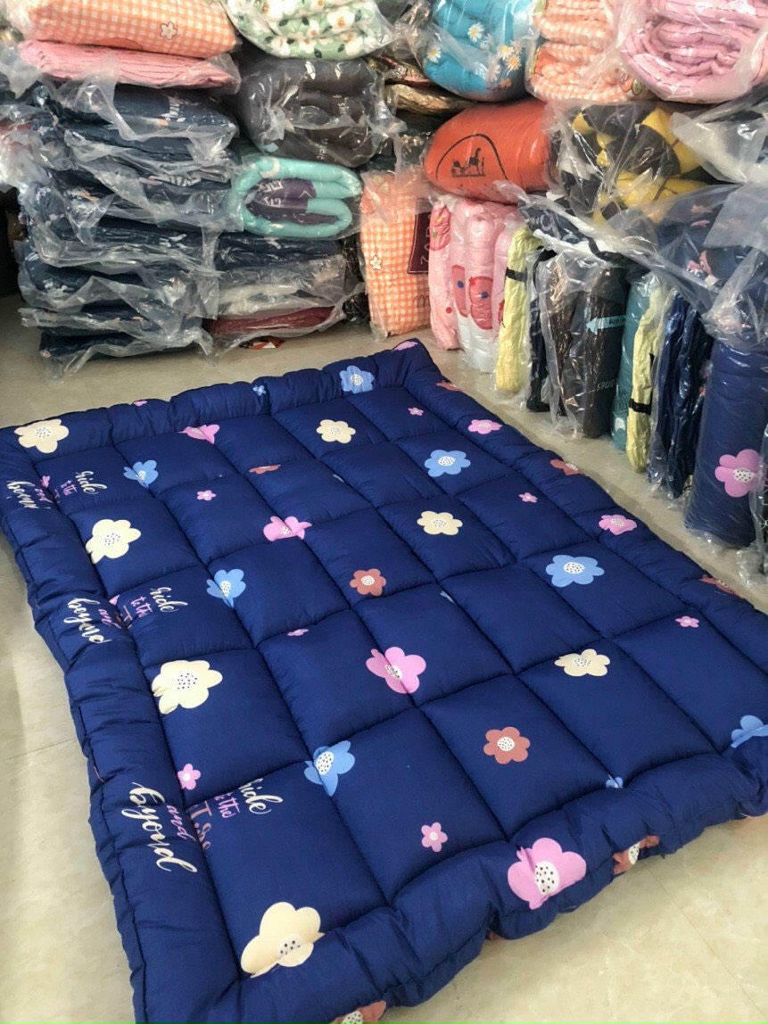 Nệm Topper, Tấm làm mềm đệm cotton Hàn quốc tiêu chuẩn khách sạn độ dày 7cm - Bông Trắng Cực Êm