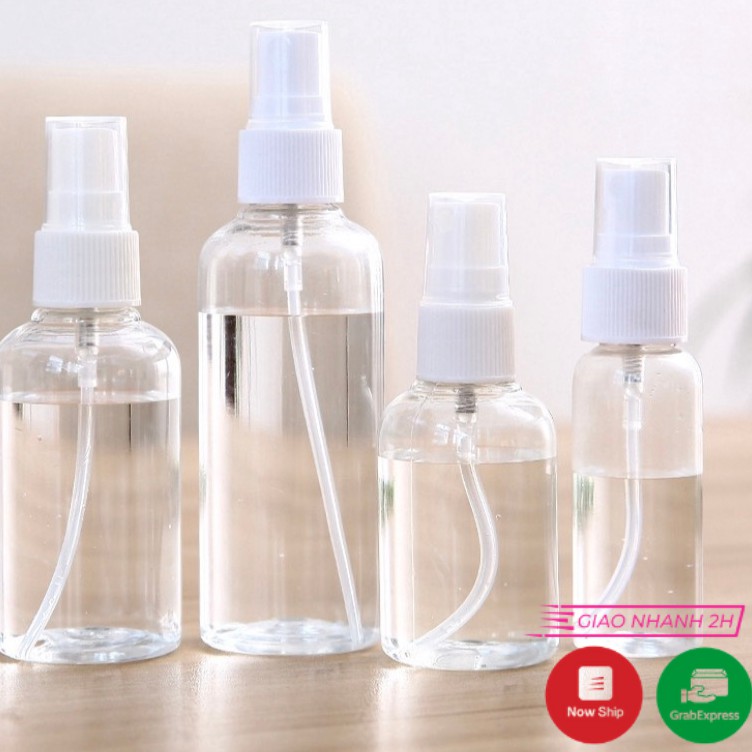 Bộ chai xịt dung dịch mini, chiết mỹ phẩm, lọ phun sương trong suốt