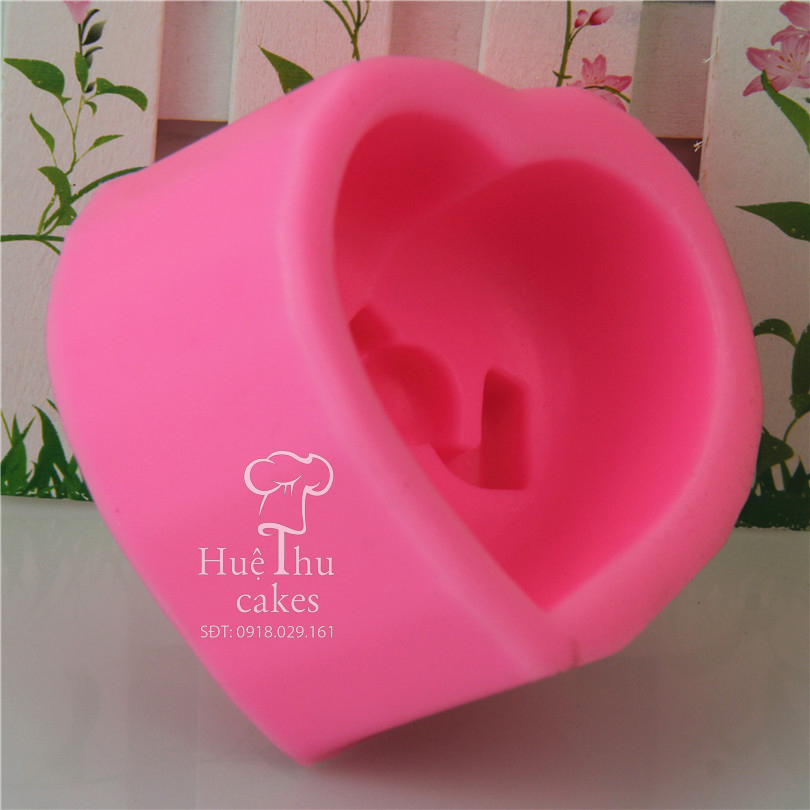 Khuôn silicon Trái Tim (chữ Love) làm bánh rau câu 3D, 4D