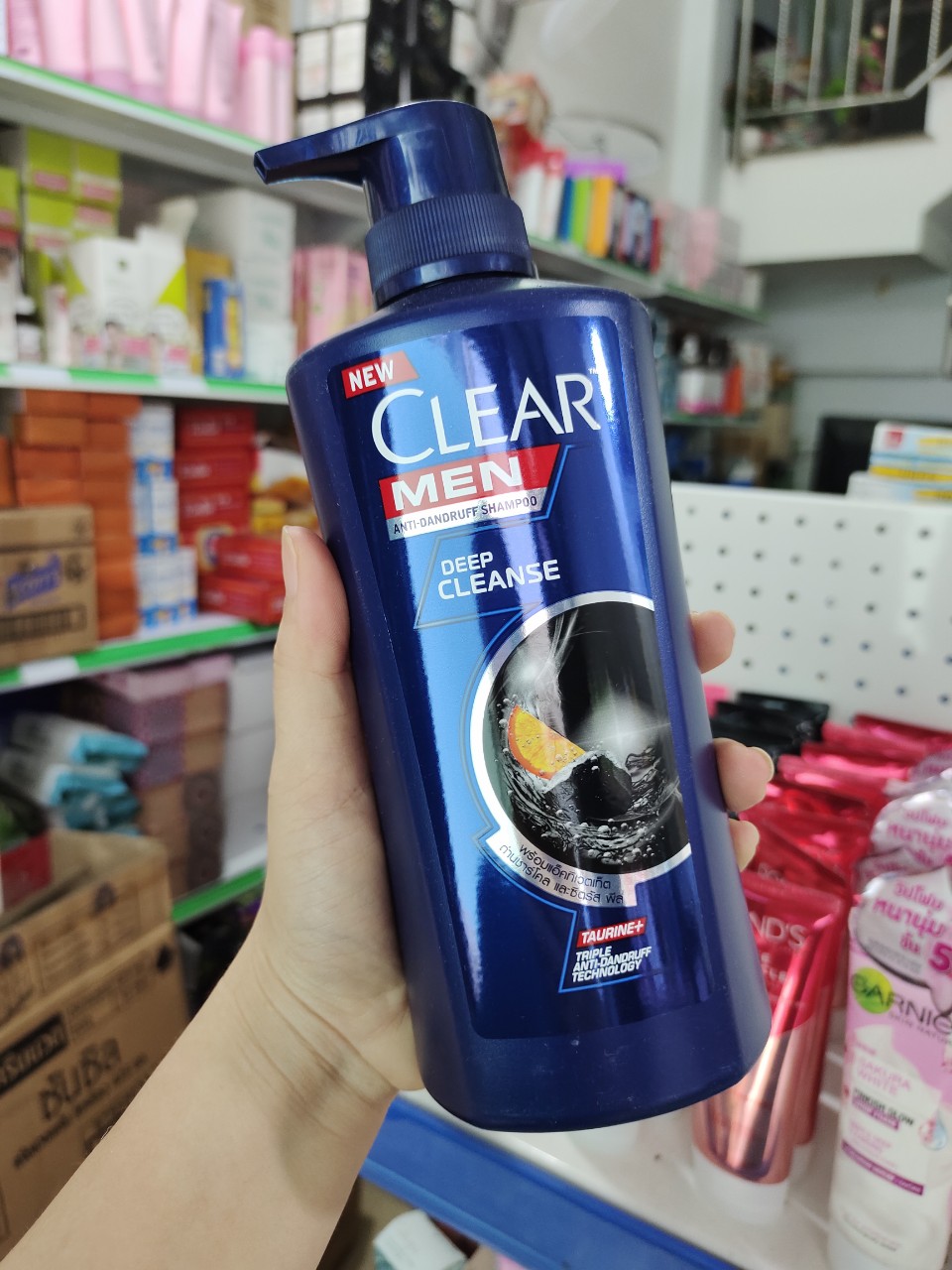 Dầu gội đầu clear men deep cleanse thái lan 450ml - than hoạt tính bạc hà mát rượi