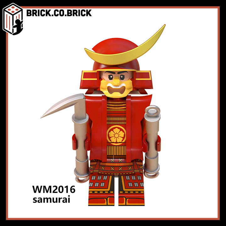 Đồ Chơi Lắp Ráp Mô Hình Minifigure Lính Samurai Giáp Armor Võ Sĩ Đạo Nhật Bản WM6096