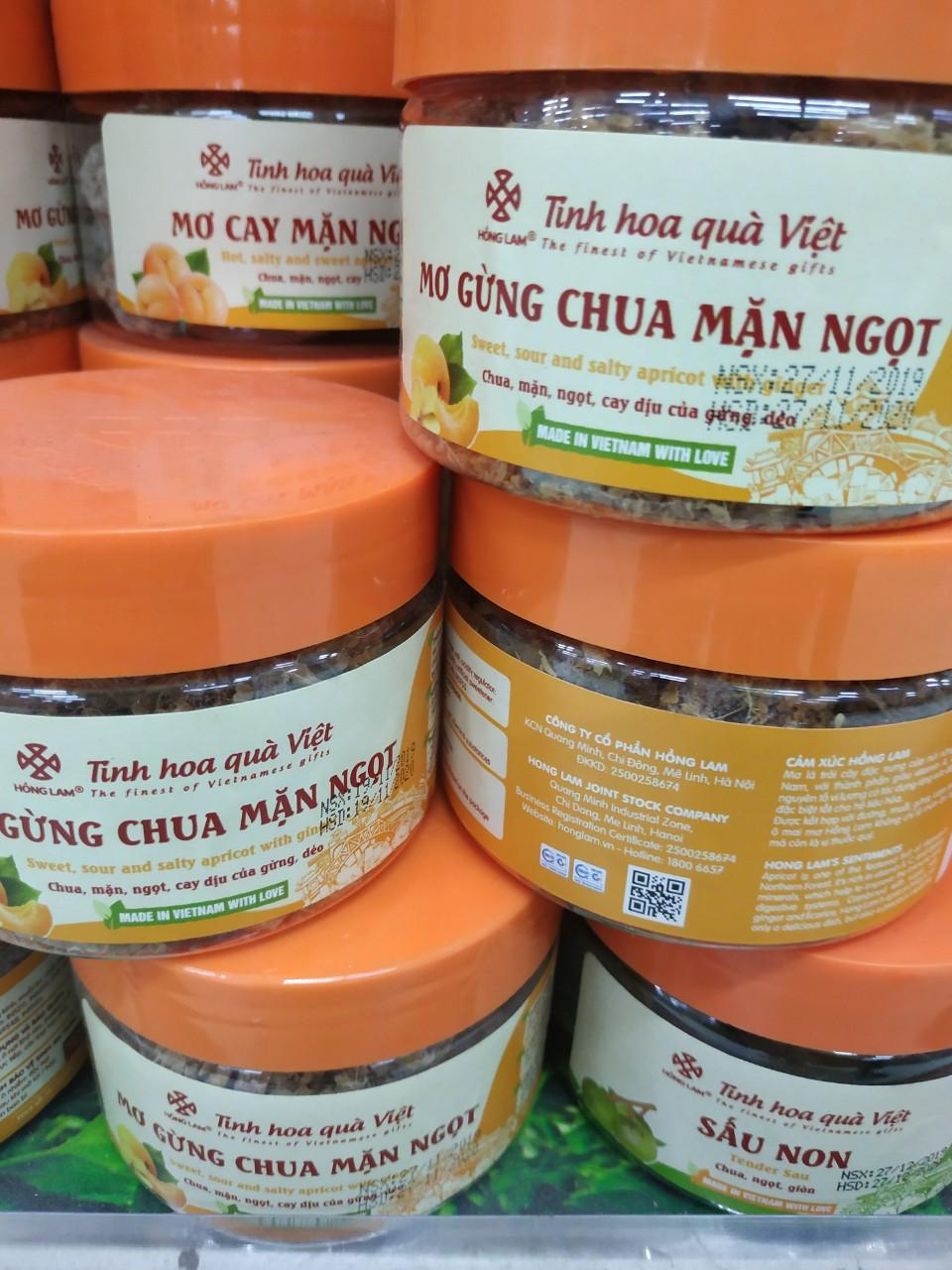 mơ gừng chua mặn ngọt 200g