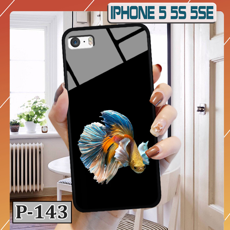 Ốp điện thoại IPHONE 5SE - lưng kính in hình 3D