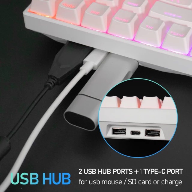 HOTSWAP RK100 RGB - Bàn phím cơ RK ROYAL KLUDGE RK100 2.4G không dây / Bluetooth / có dây RGB, 100 phím 3 chế độ