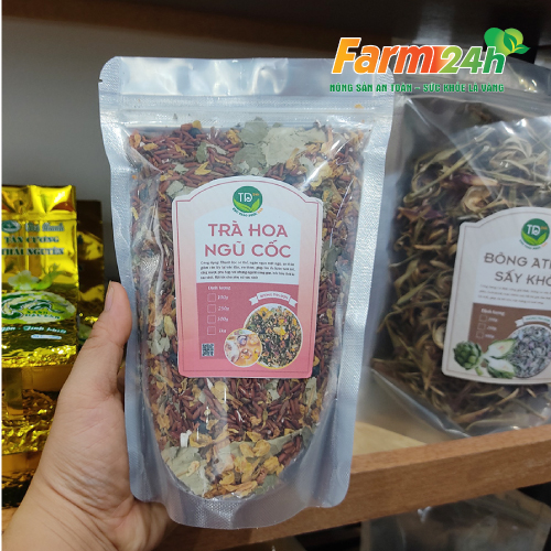 Trà hoa ngũ cốc giúp giảm cân, thanh lọc cơ thể, làm mát gan, an thần ngủ ngon, tốt cho phụ nữ sau sinh, 100% thiên nhiên | Farm24h