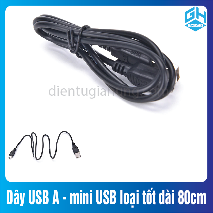 Dây Cap USB A - mini USB loại tốt dài 80cm