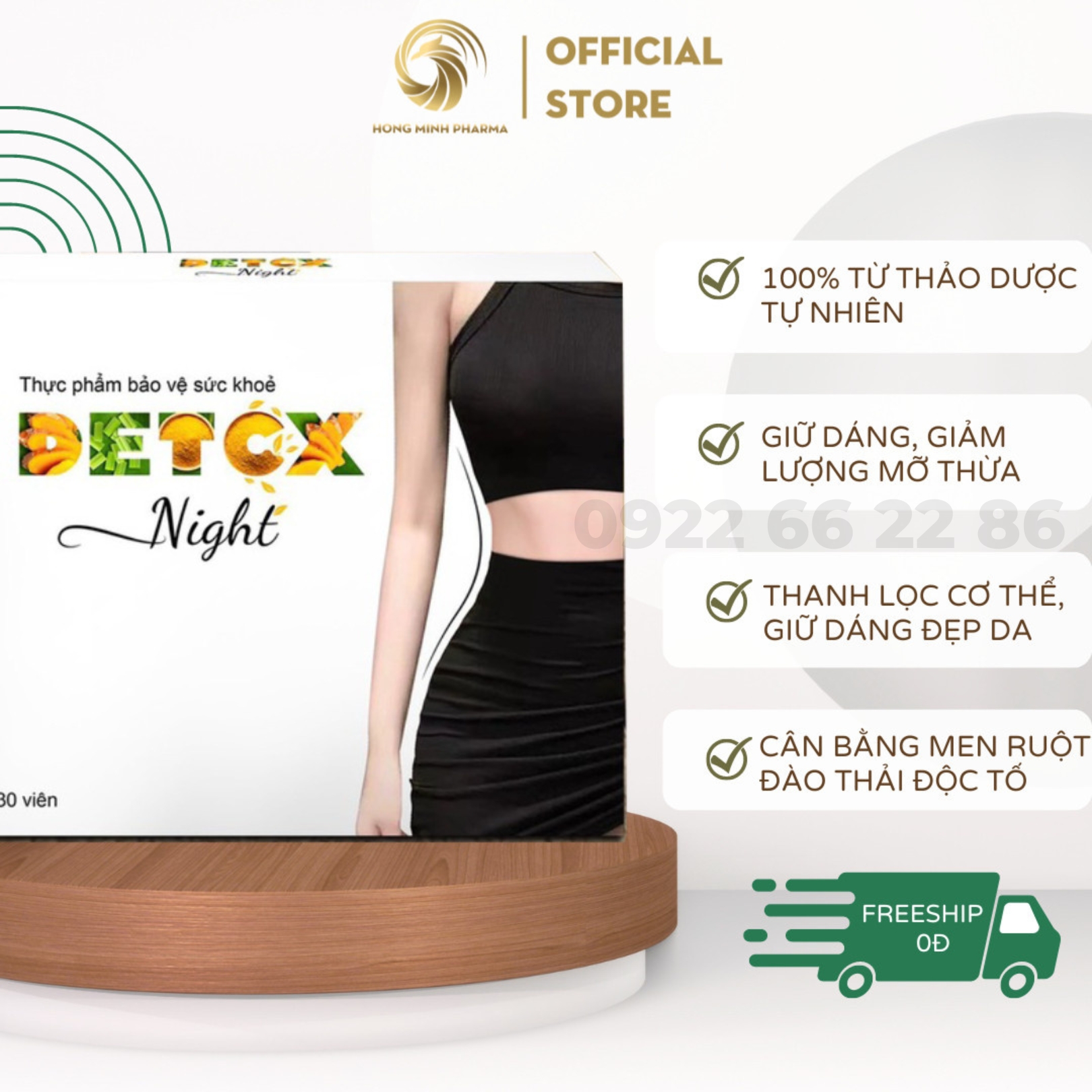 [Genuine] detox night-waste độc body, reduce belly fat intensive (check code)