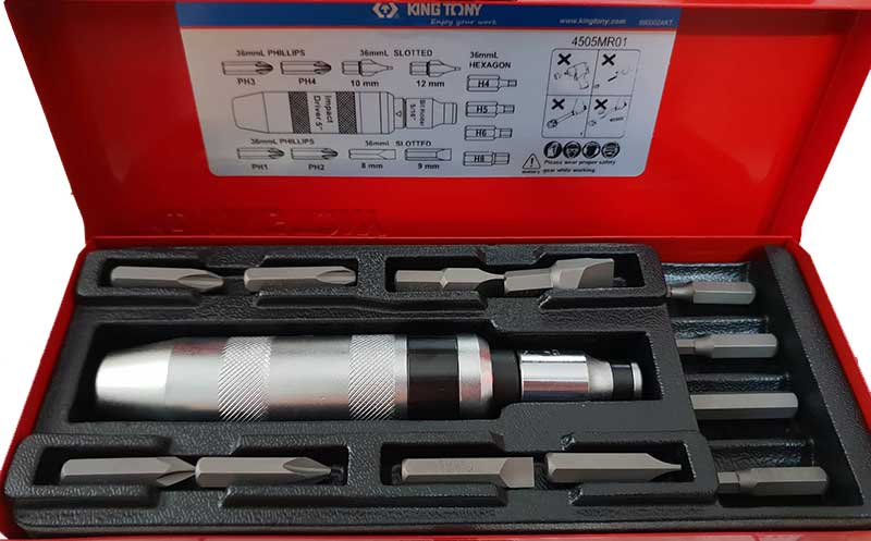 1/2" bộ mũi vít đóng 13 chi tiết hệ mét kingtony 4505mr01