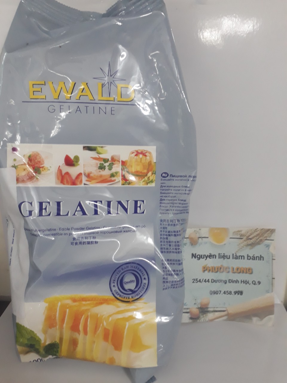 Gelatin BỘT ELWALD( ĐỨC)- 300G (0187) chia lẻ từ bịch 500g